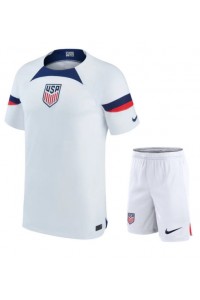 Yhdysvallat Jalkapallovaatteet Lasten Kotipeliasu MM-kisat 2022 Lyhythihainen (+ Lyhyet housut)